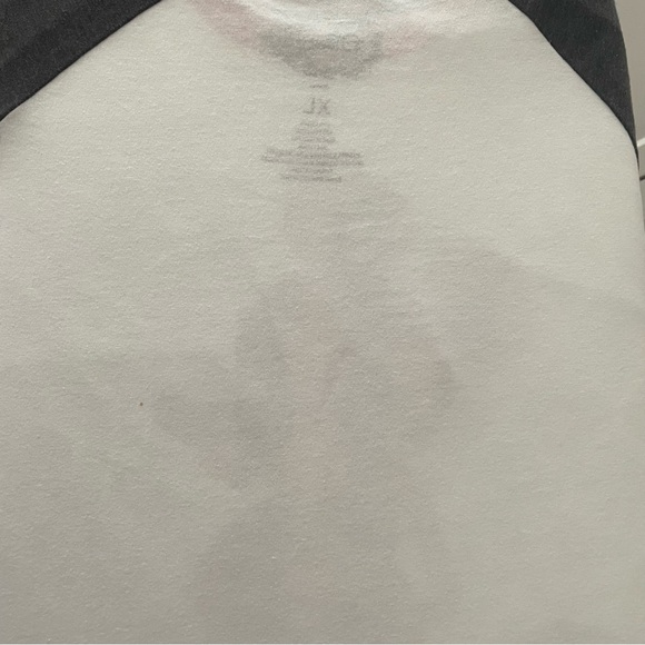 Disney long sleeve T-Shirt Top with buffalo plaid Mickey, red white gray Sz XL - Picture 9 of 9